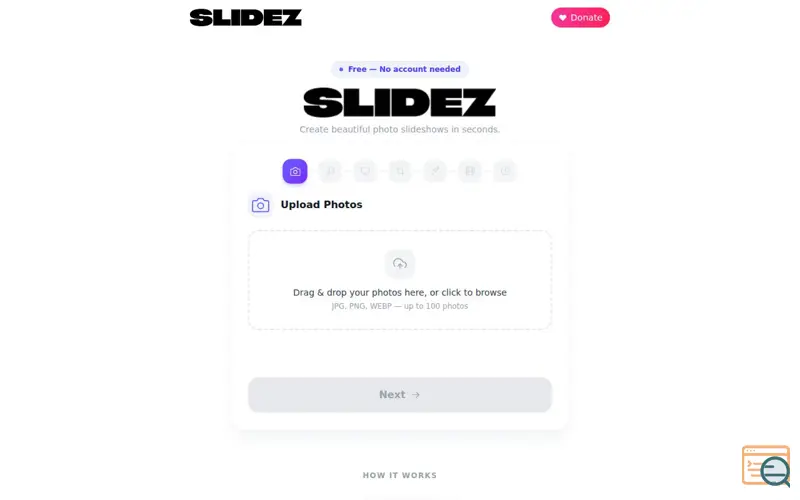 Screenshot of SLIDEZ