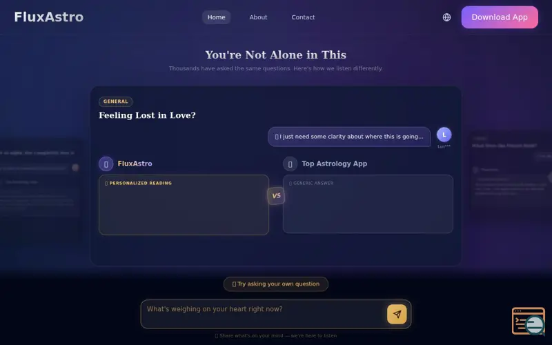 Screenshot of FluxAstro