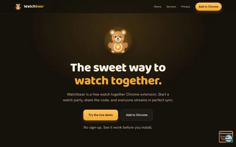 Screenshot of Watchbear: Watch Together & Watch Party