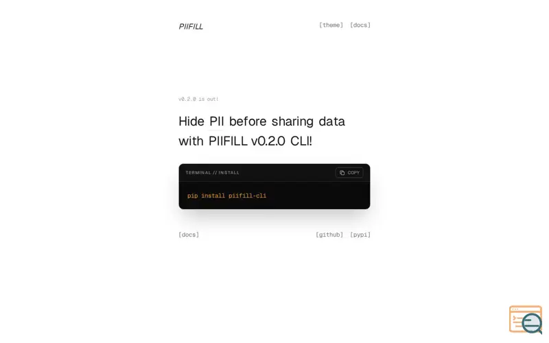 Screenshot of PIIFILL