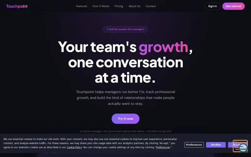 Screenshot of Touchpoint