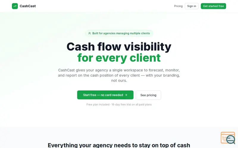 Screenshot of CashCast