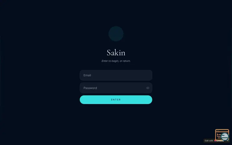 Screenshot of Sakin — A quiet space for presence