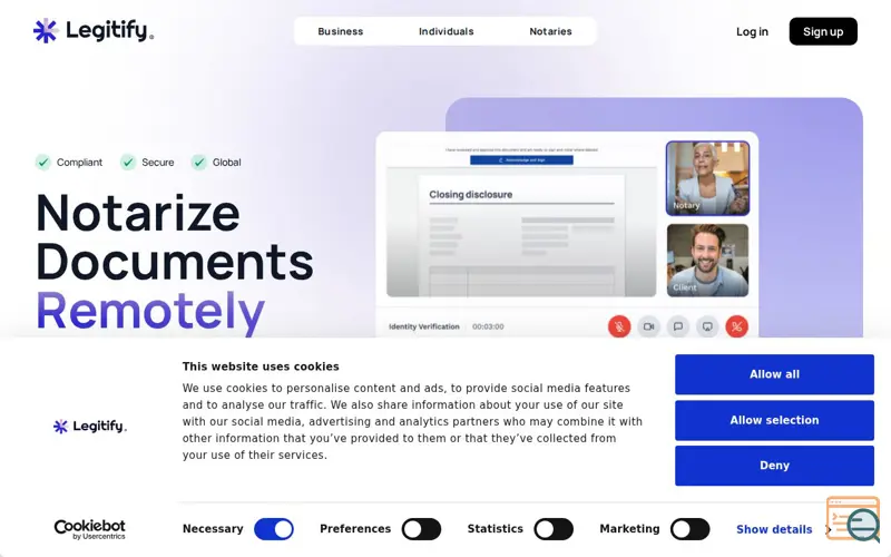 Screenshot of Legitify