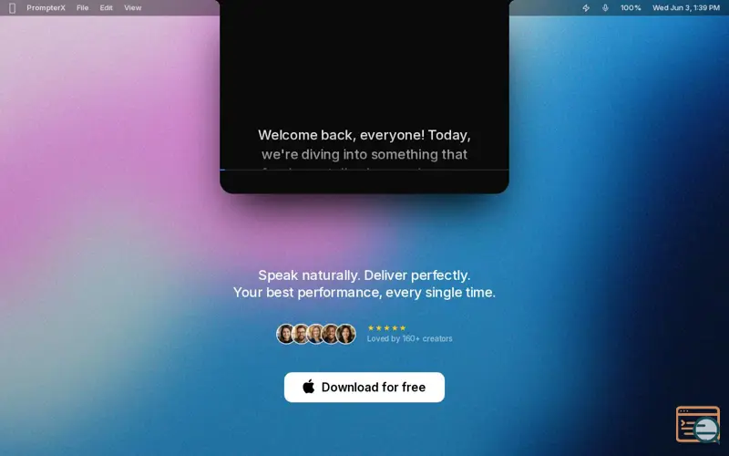 Screenshot of PrompterX