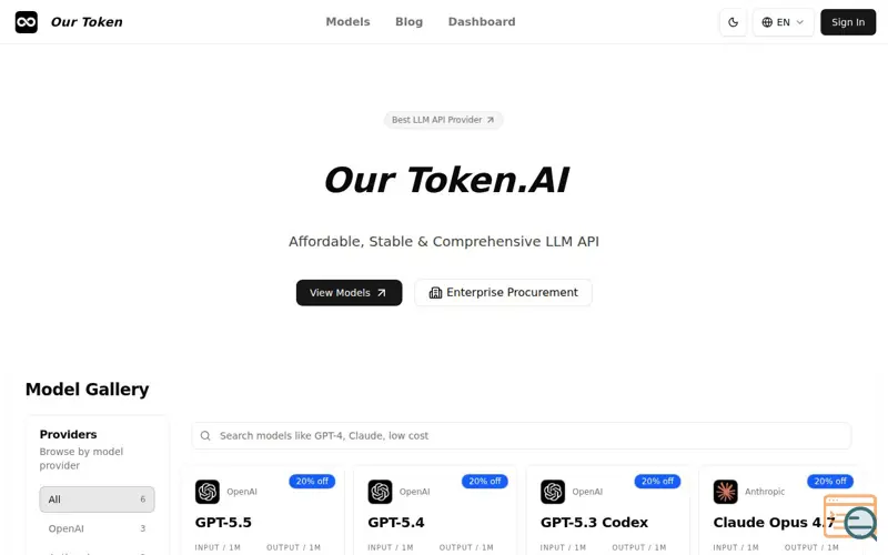 Screenshot of OurToken