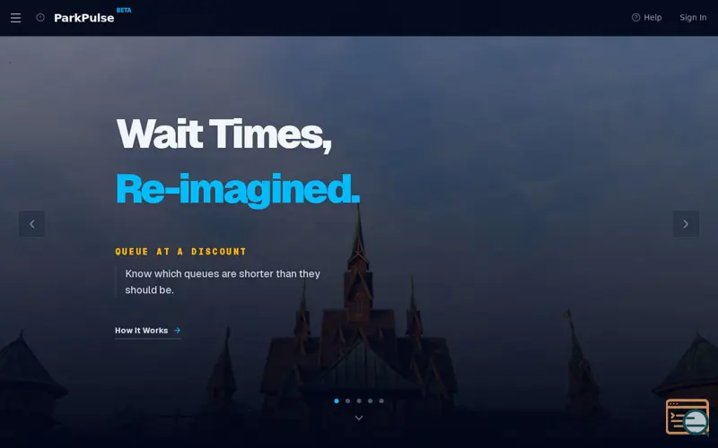 Screenshot of ParkPulse | Theme Park Wait Times, Re-imagined