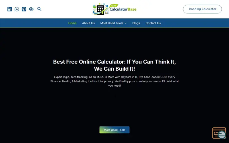 Screenshot of Get Calculator Base (GCB)