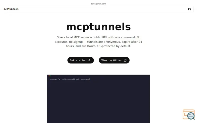 Screenshot of Mcptunnels