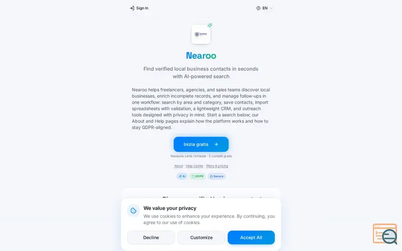 Screenshot of Nearoo 
