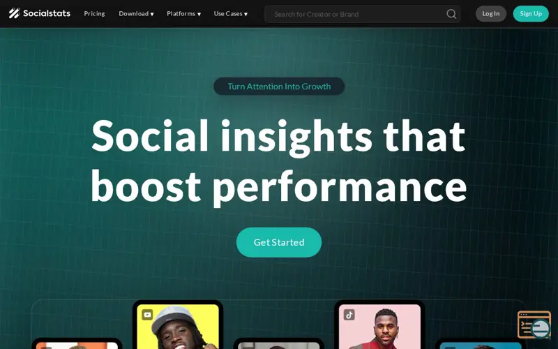 Screenshot of Socialstats