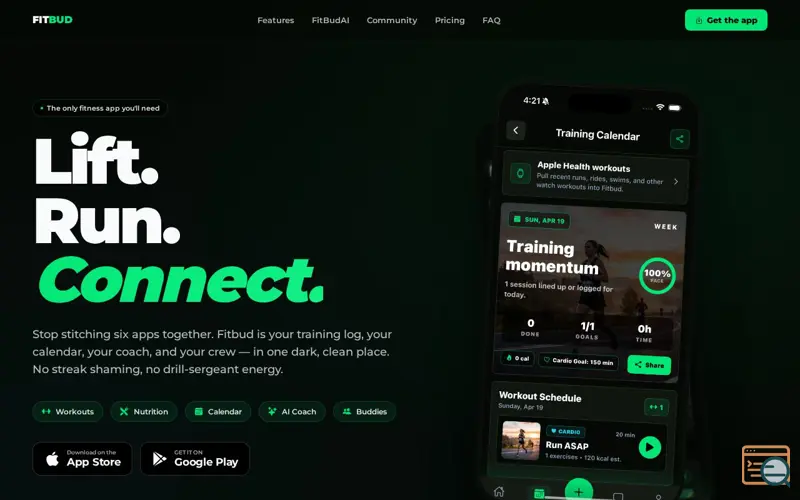 Screenshot of Fitbud