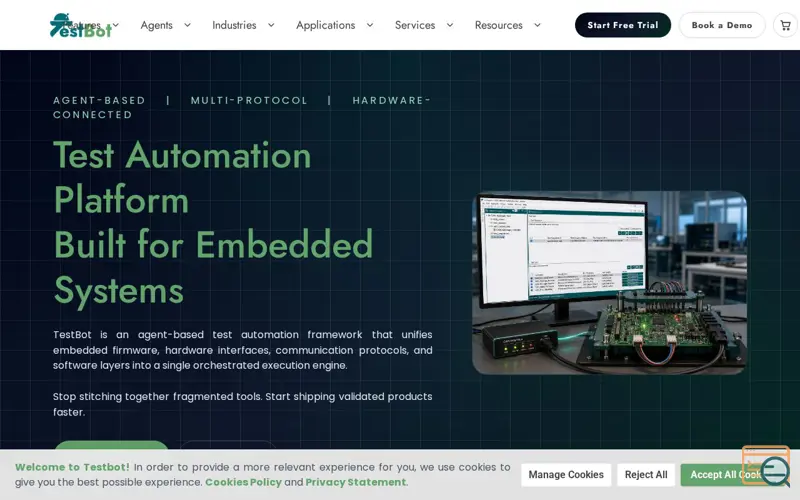 Screenshot of TestBot, a launch using LinuxMela
