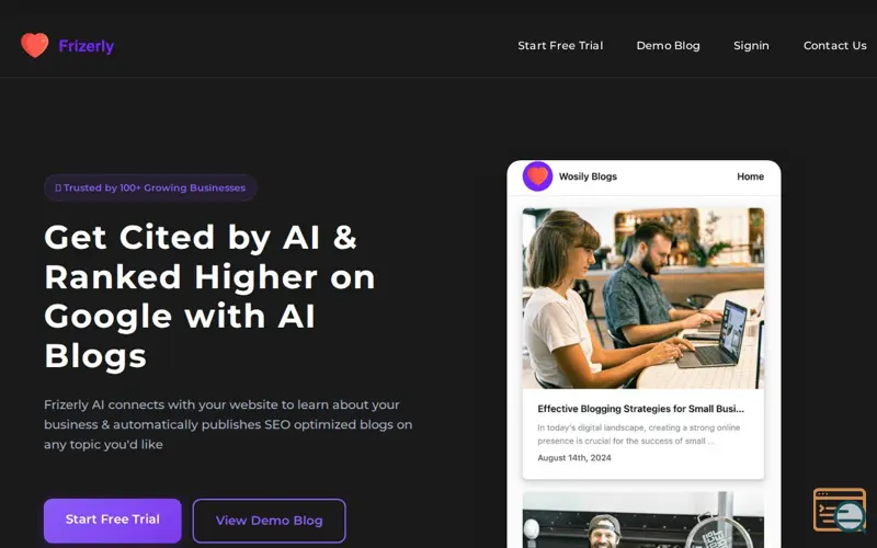 Screenshot of Frizerly