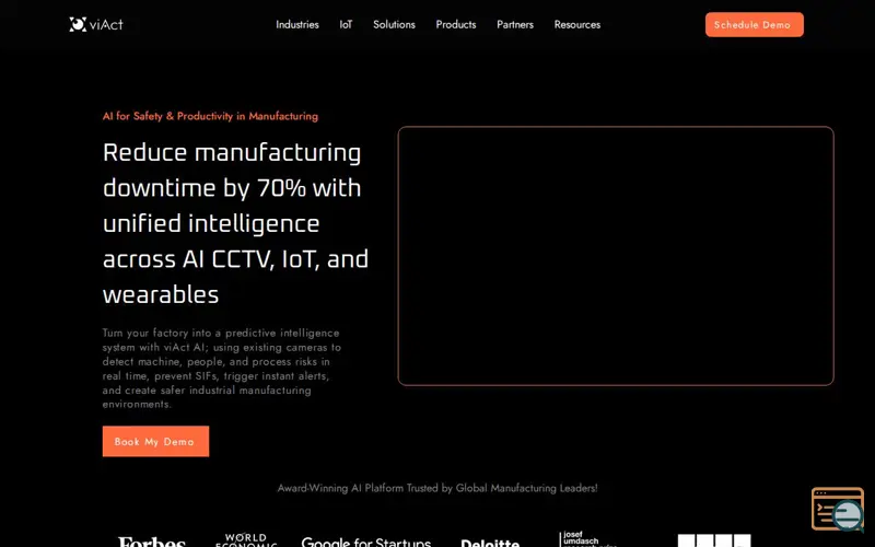 Screenshot of Manufacturing Safety AI Solution