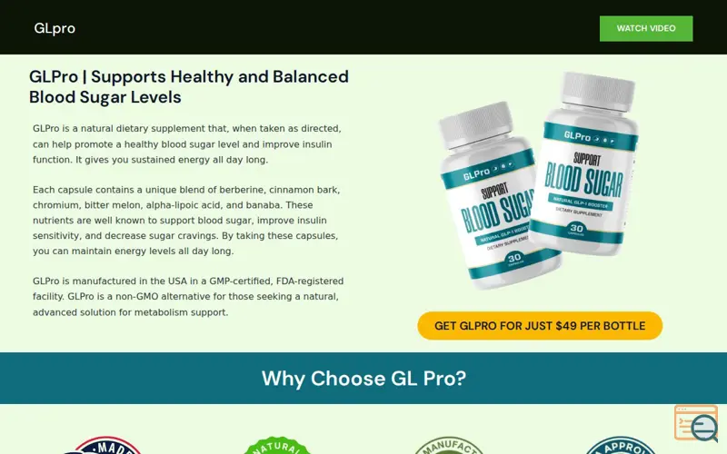 Screenshot of GLpro