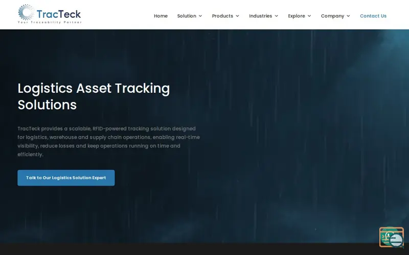 Screenshot of Logistics Asset Tracking Solution