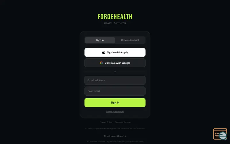 Screenshot of ForgeHealth — Health & Fitness
