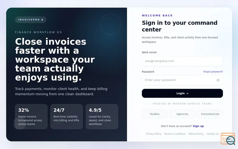 Screenshot of InvoicePro