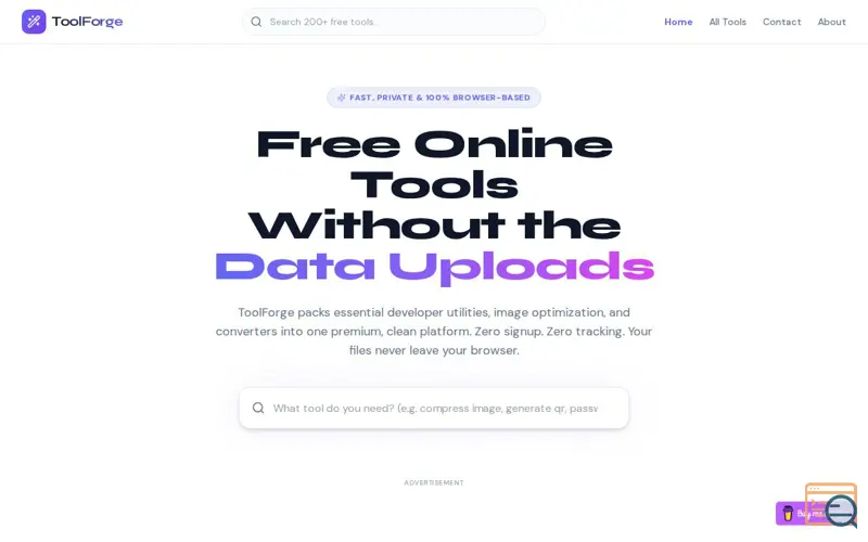 Screenshot of ToolForge