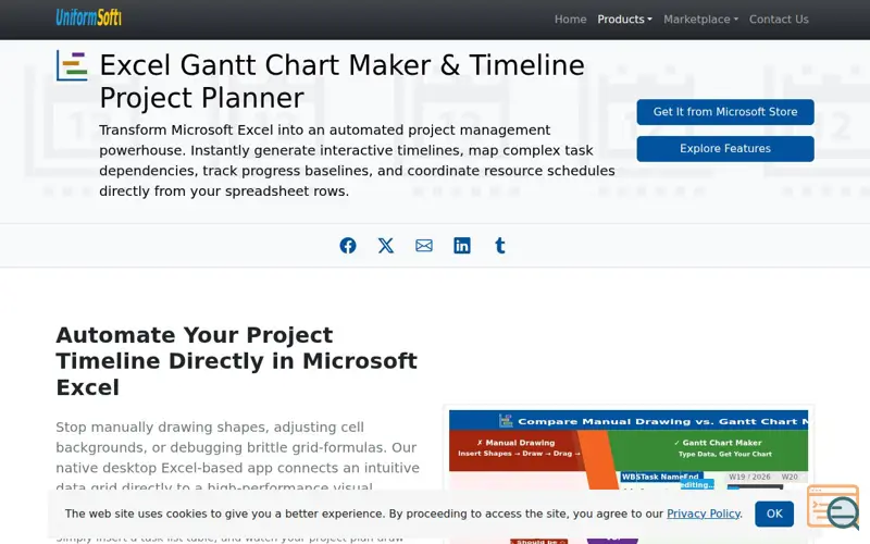 Screenshot of Timeline & Project Planner