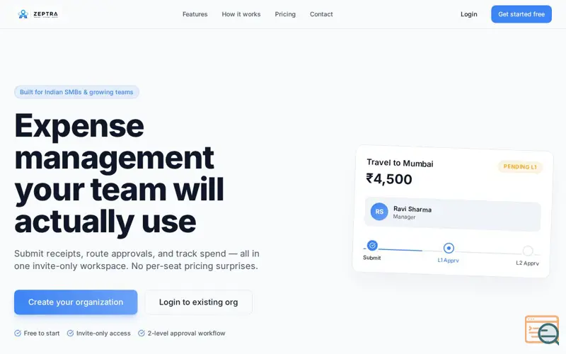 Screenshot of Zeptra
