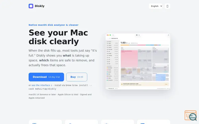 Screenshot of Diskly — See your Mac disk clearly