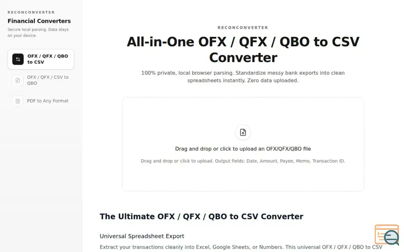Screenshot of ReconConverter