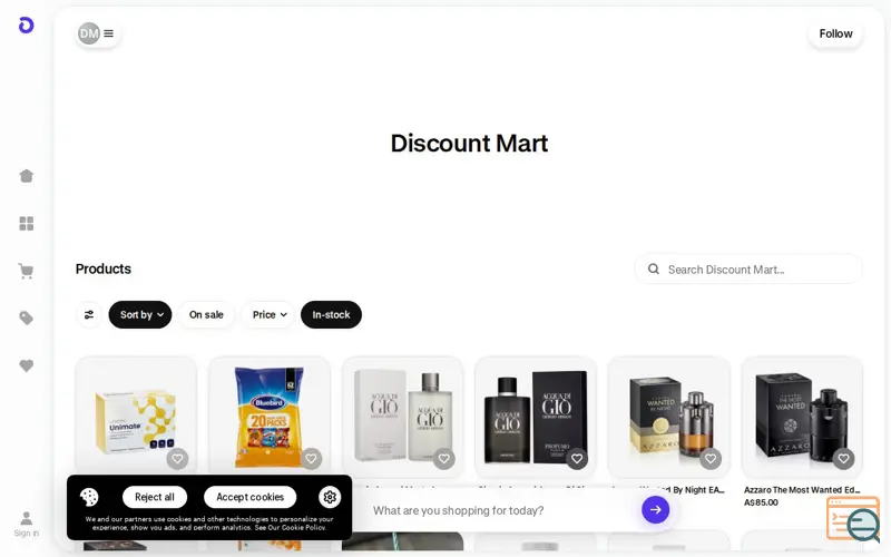 Screenshot of Discount Mart 