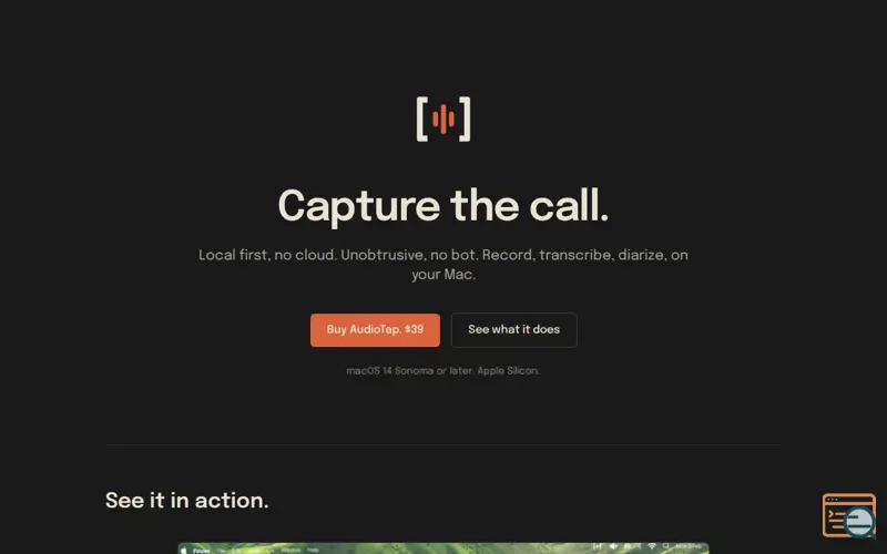 Screenshot of Audiotap