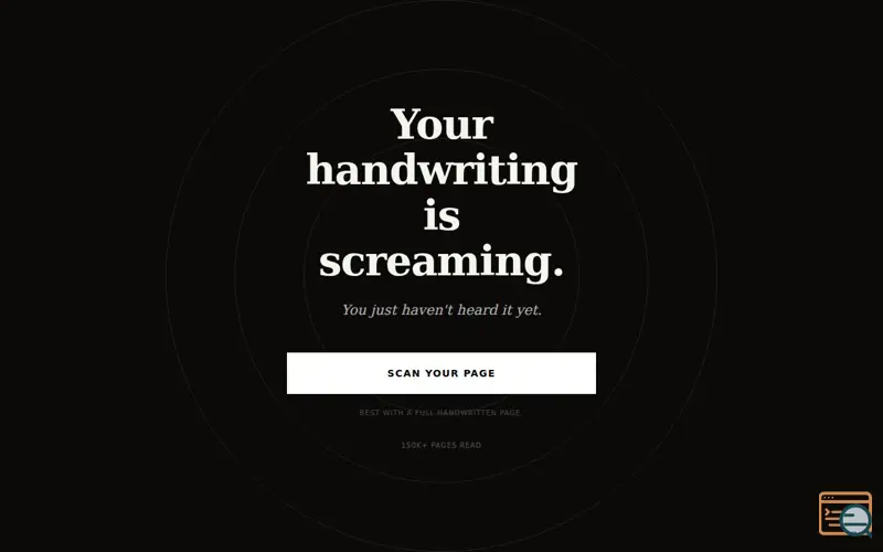 Screenshot of Handwriting Reading