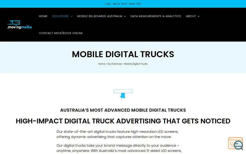 Screenshot of Moving Media