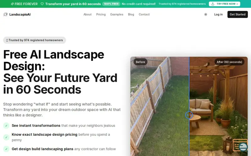Screenshot of LandscapioAI