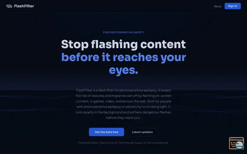 Screenshot of Flashfilter