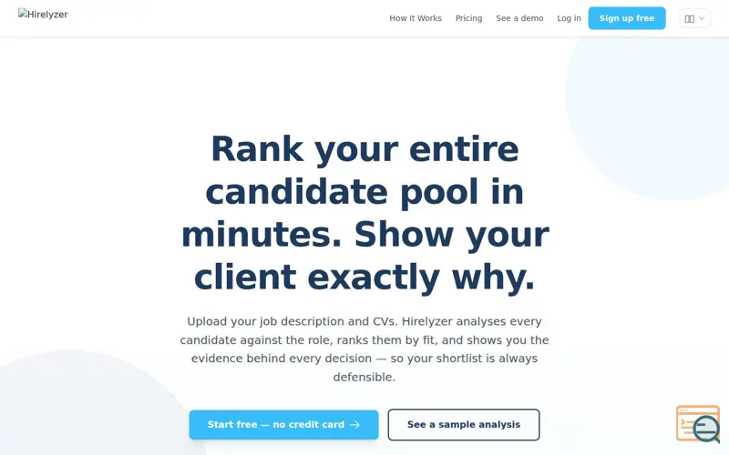 Screenshot of Hirelyzer