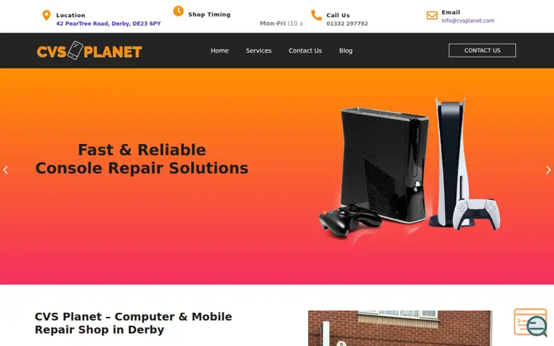 Screenshot of Mobile Repair Shop, a launch using Contact Form 7