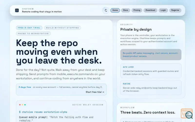 Screenshot of ChatView
