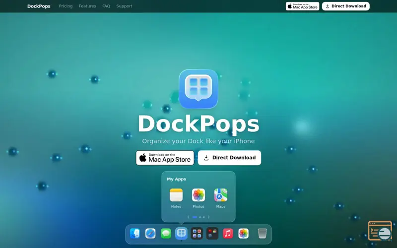 Screenshot of DockPops