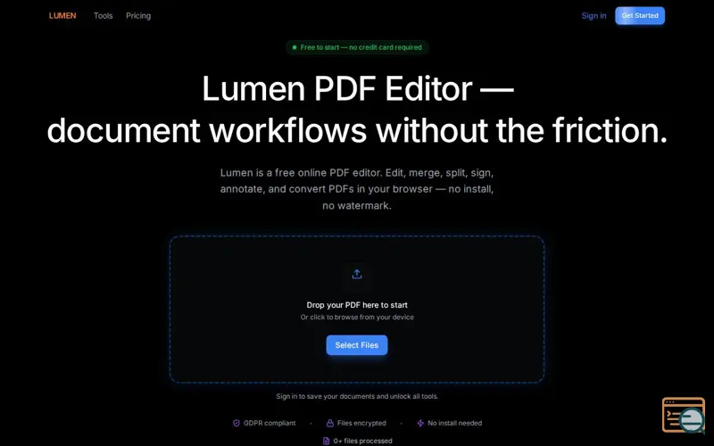 Screenshot of Lumen PDF Editor