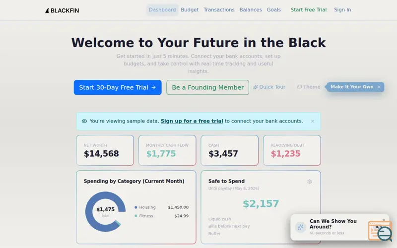 Screenshot of Blackfin Budget