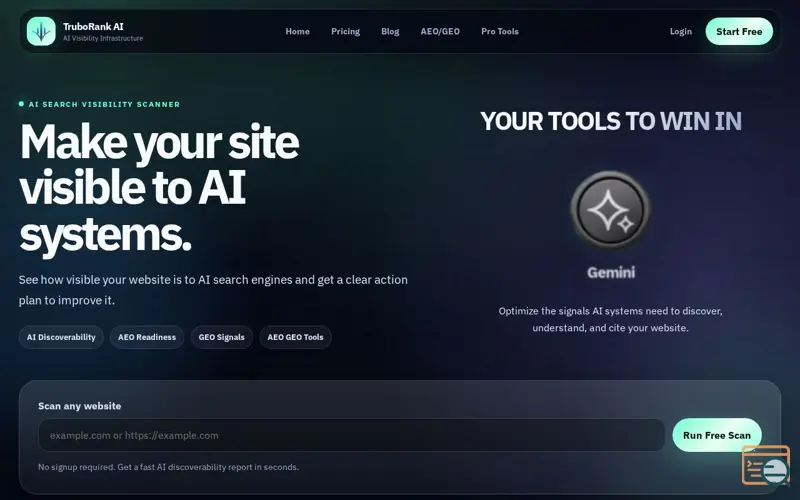 Screenshot of Trubo Rank AI