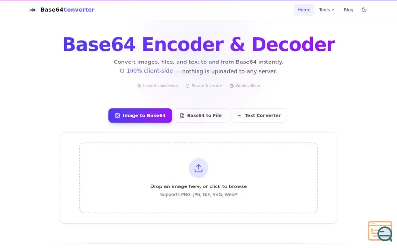 Screenshot of Base64 Converter