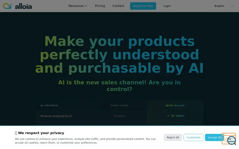 Screenshot of AlloIA, a launch using Zoho Bookings