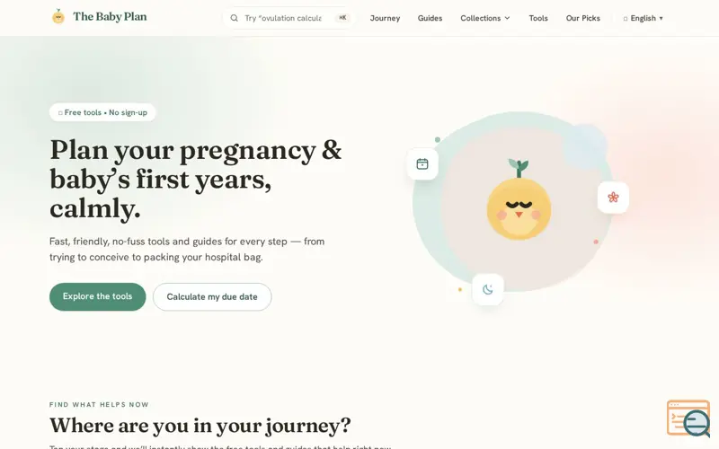 Screenshot of The Baby Plan