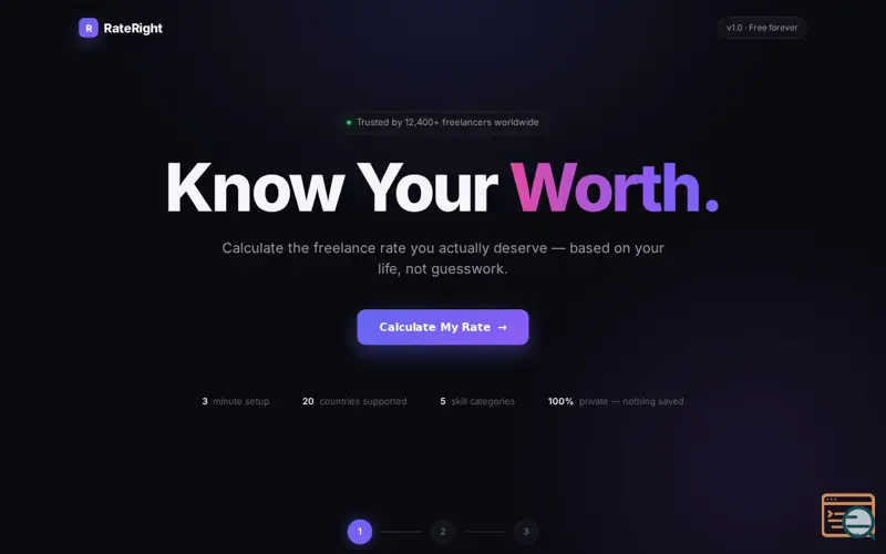 Screenshot of RateRight — Know Your Worth