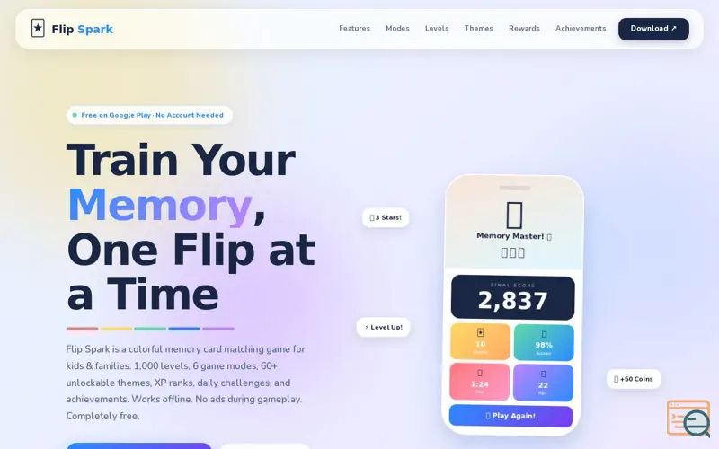 Screenshot of Flip Spark