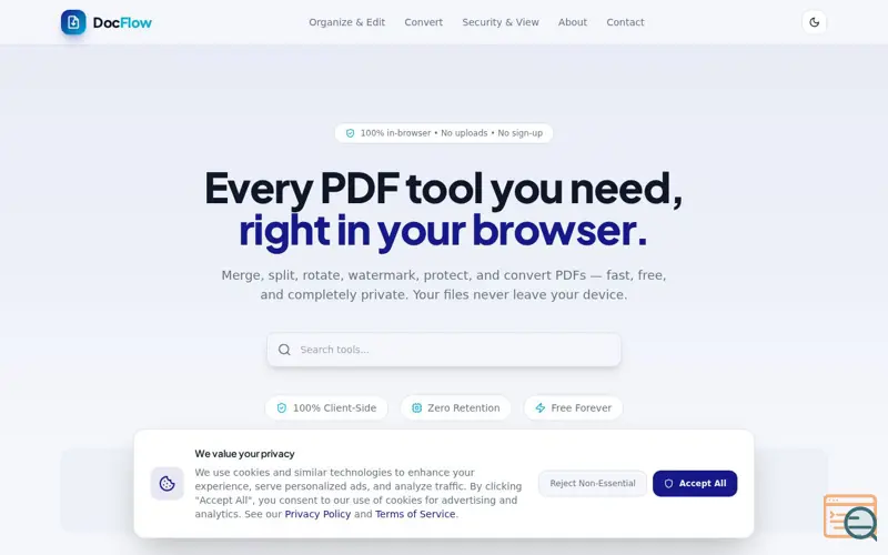 Screenshot of DocFlow