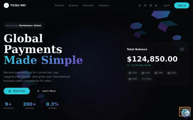 Screenshot of TICRU PAY