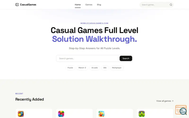 Screenshot of CasualGames