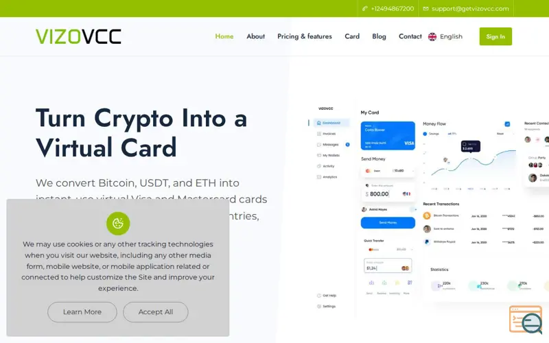 Screenshot of Vizovcc